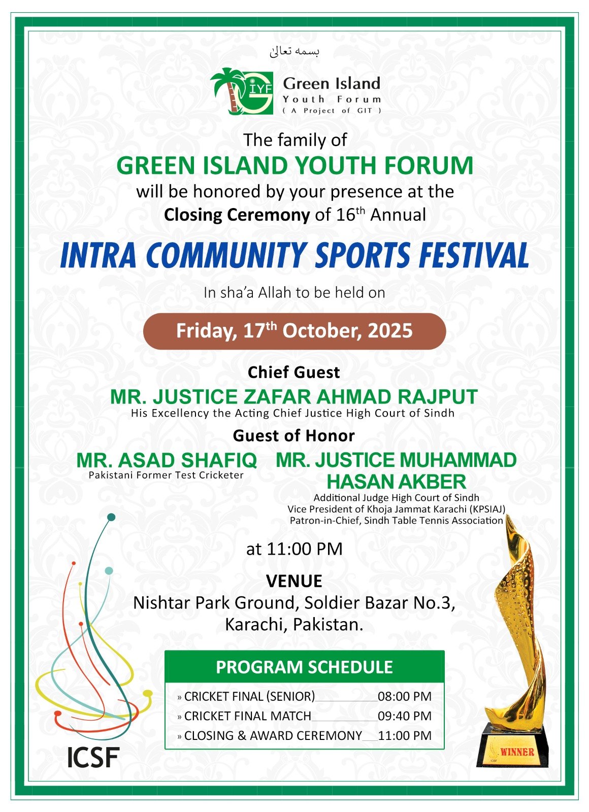 ICSF 2025 Closing Ceremony