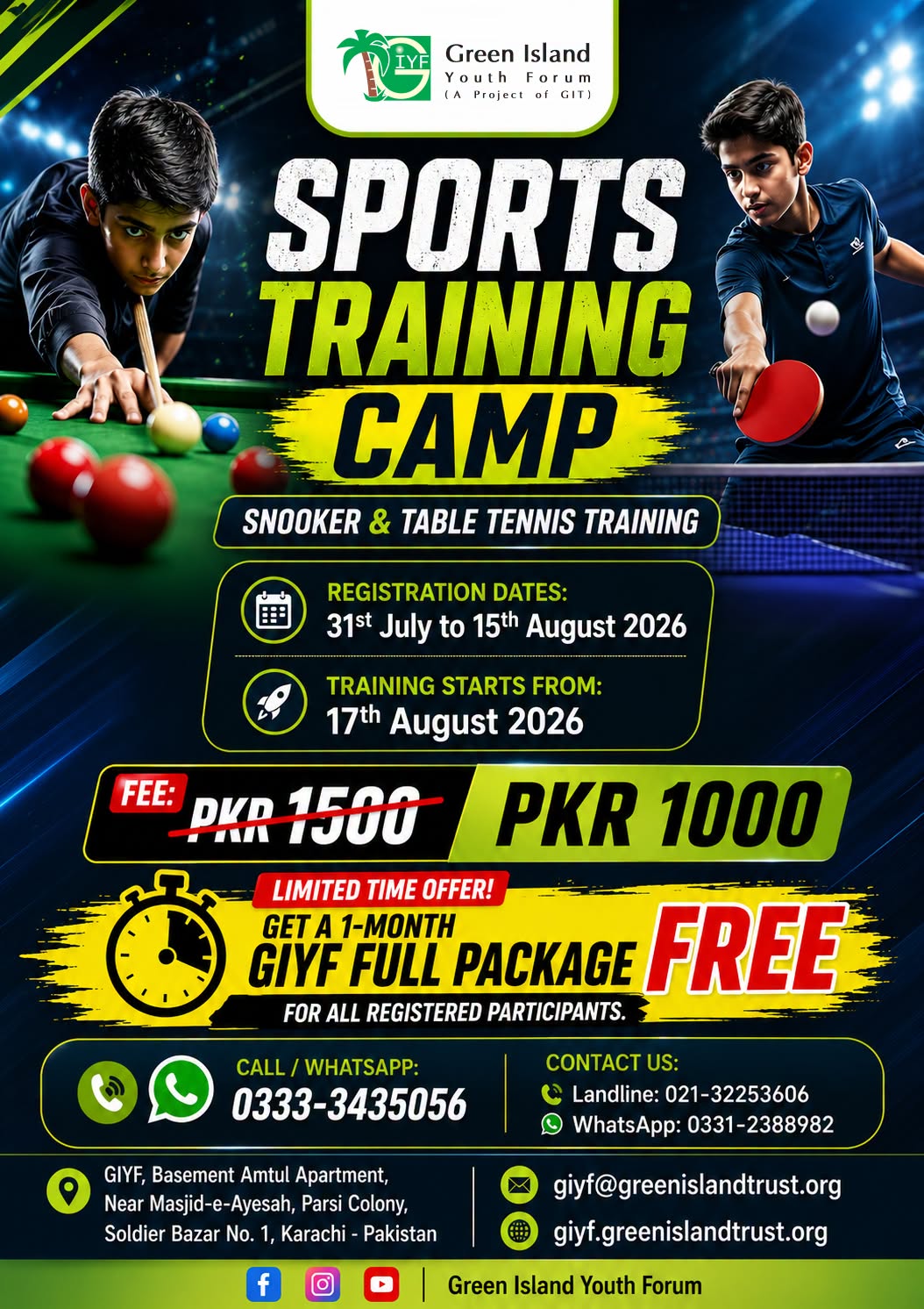 Sports Training Camp August 2026